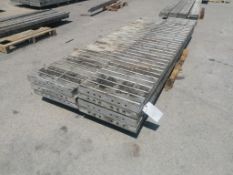 (7) 20" x 9' Wall-Ties Aluminum Concrete Forms, Smooth Brick 6-12 Hole Pattern. Located at 301 E