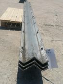 (3) 9' W's Wall-Ties Aluminum Concrete Forms, Smooth Brick 6-12 Hole Pattern. Located at 301 E Henry