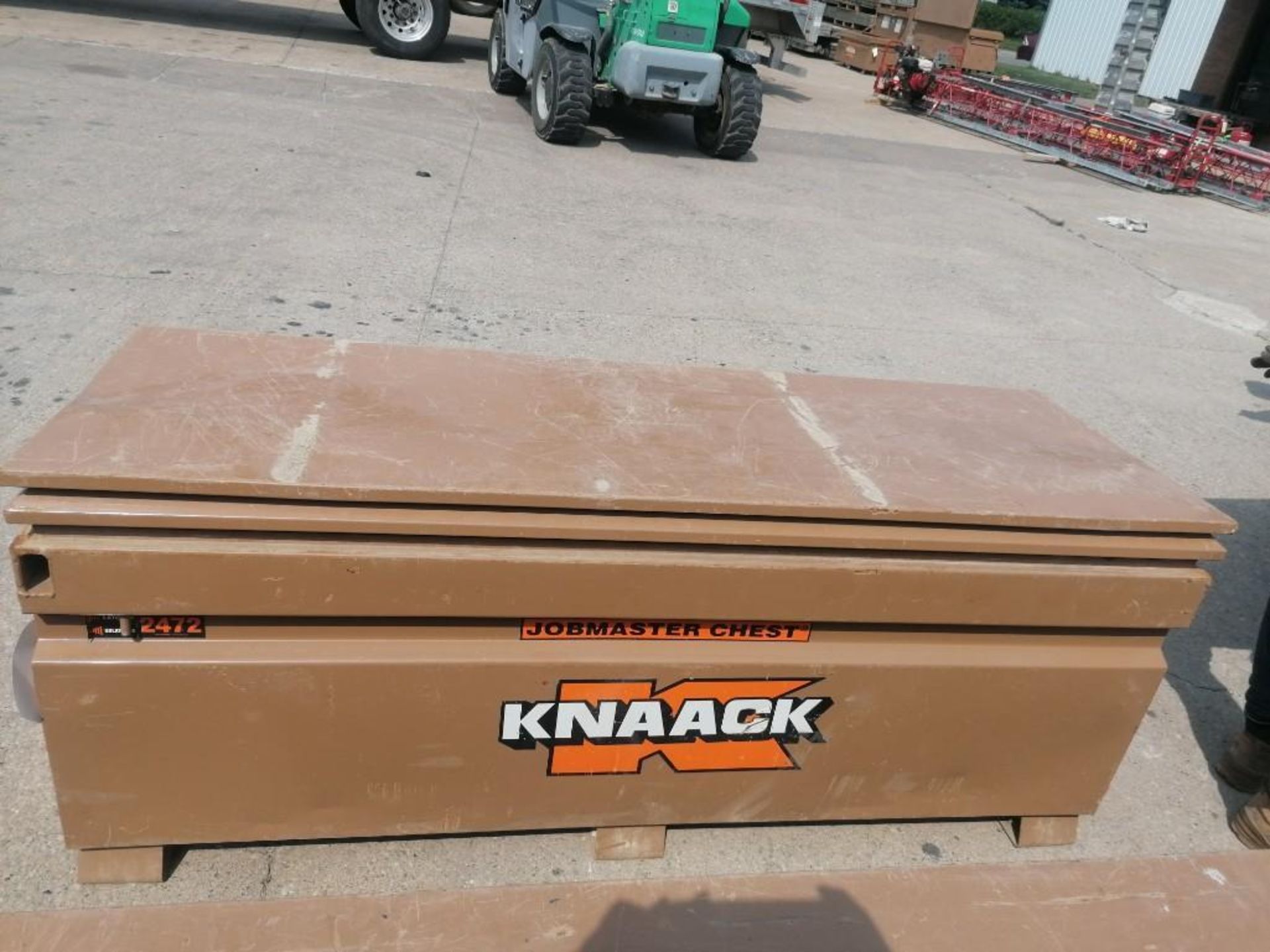 KNAACK Job Box Model 2472 with (50) Turnbuckles. Located at 301 E Henry Street, Mt. Pleasant, IA