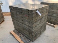 (20) 3' x 4' Wall-Ties Aluminum Concrete Forms, Laydowns, Smooth 6-12 Hole Pattern. Located at 301 E