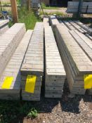 (14) 8" x 8' Symons Aluminum Concrete Forms, Smooth Brick 6-12 Hole Pattern. Located at 2086 E US