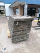 (20) 3' x 8' Wall-Ties Aluminum Concrete Forms, Smooth 6-12 Hole Pattern. Located at 301 E Henry