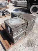 (27) 14" x 16" Wall-Ties Aluminum Concrete Forms. Smooth 6-12 Hole Pattern. Located at 301 E Henry