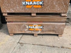 KNAACK Job Box Model 2472. Located at 301 E Henry Street, Mt. Pleasant, IA 52641.