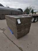 (20) 3' x 8' Wall-Ties Aluminum Concrete Forms, Smooth 6-12 Hole Pattern. Located at 301 E Henry