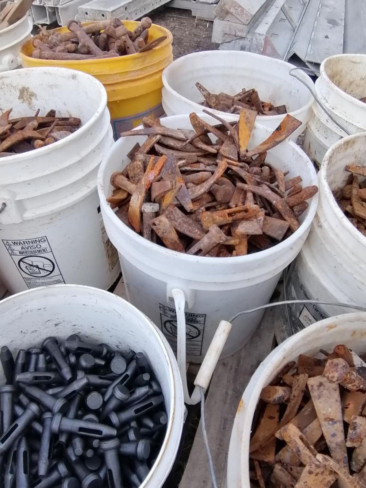 (12) Buckets of Pins & Wedges. Located in Ixonia, WI - Image 7 of 15