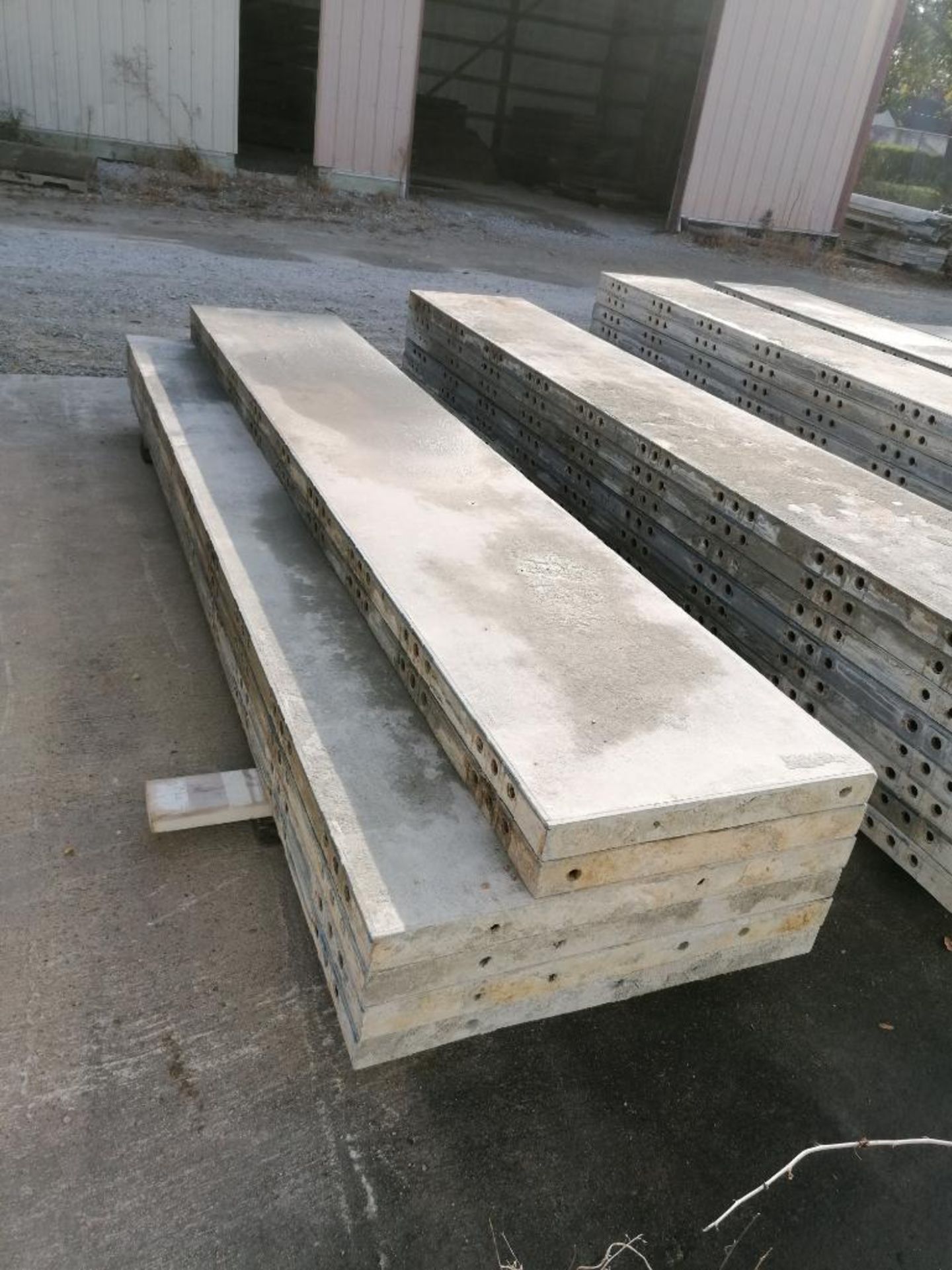 (4) 28" x 9' & (2) 20" x 9' Western Elite Smooth Aluminum Concrete Forms 6-12 Hole Pattern. - Image 2 of 3