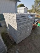 (19) 36" x 4' Precise Textured Brick Aluminum Concrete Forms 6-12 Hole Pattern, Located in Woodbine,