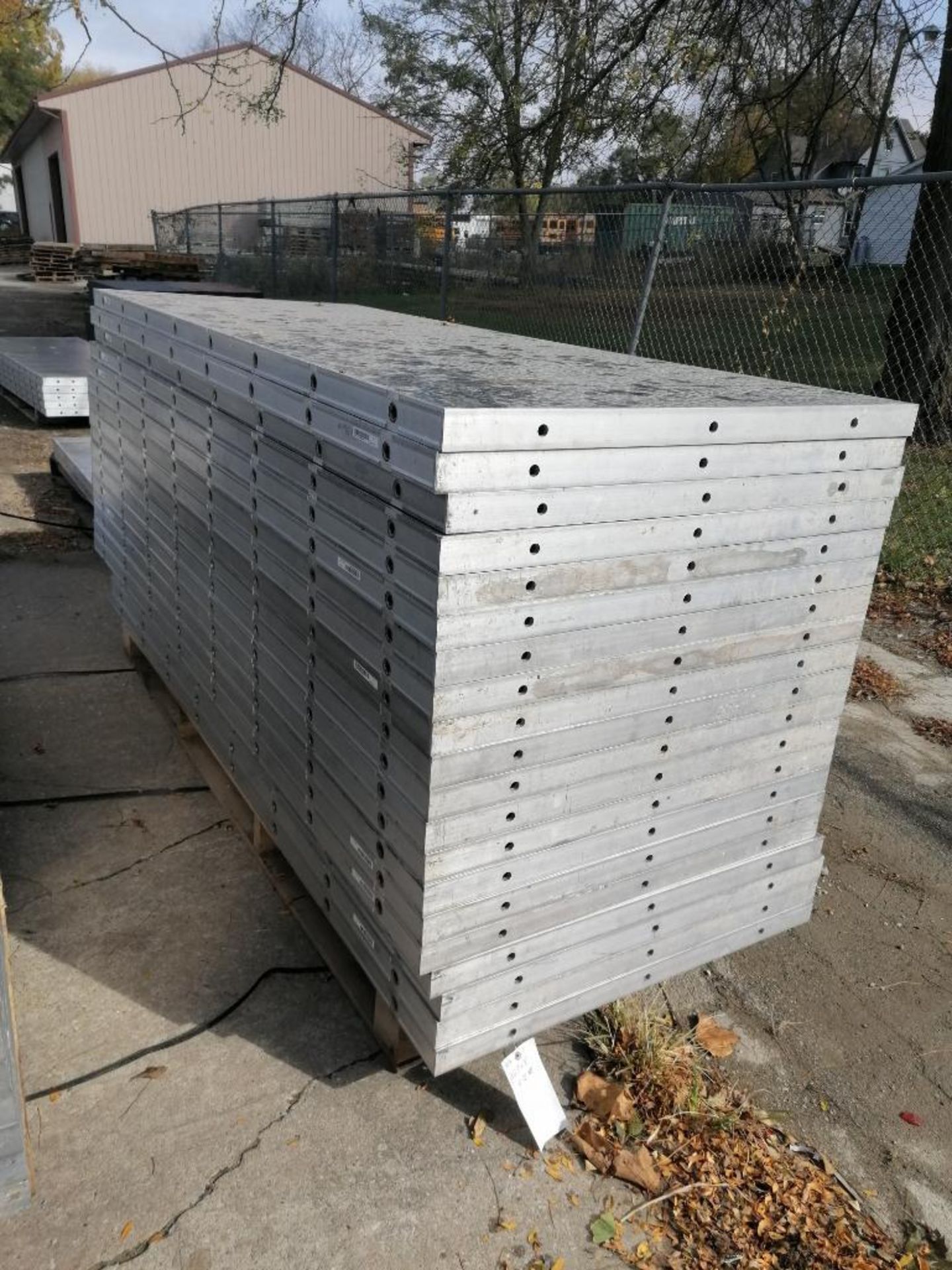 (20) 36" x 8' NEW Badger Smooth Aluminum Concrete Forms 6-12 Hole Pattern. Located in Mt.