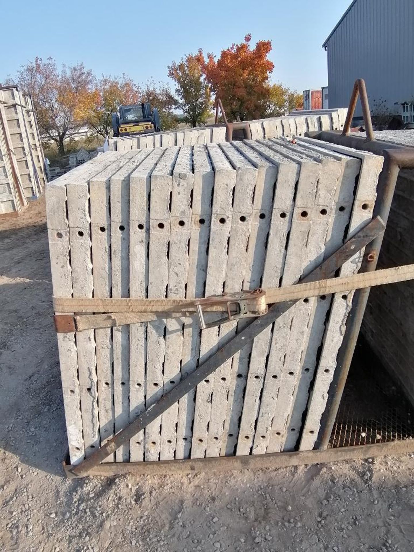 (32) 36" x 4' Tuf-N-Lite Textured Brick Aluminum Concrete Forms 6-12 Hole Pattern, Loop Basket - Image 8 of 10