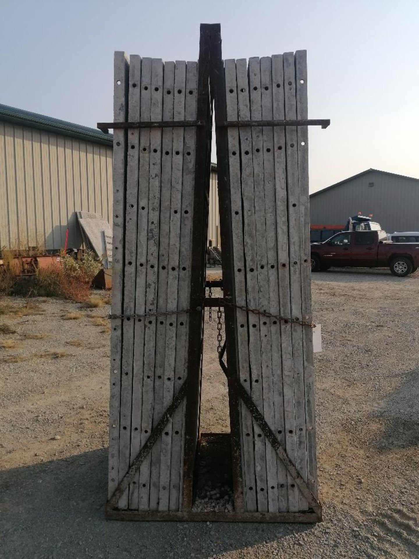 (16) 36" x 8' Smooth Aluminum Concrete Forms 6-12 Hole Pattern, Bell Basket included. Located in - Image 7 of 10