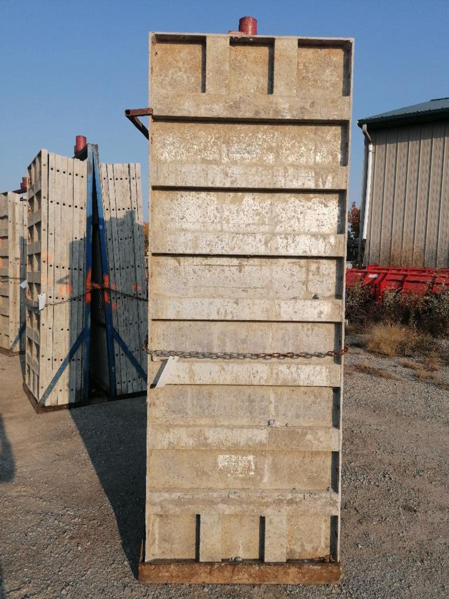 (16) 36" x 8' Smooth Aluminum Concrete Forms 6-12 Hole Pattern, Bell Basket included. Located in - Image 6 of 10