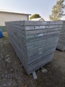 (20) 36" x 9' Precise Textured Brick Aluminum Concrete Forms 6-12 Hole Pattern. Located in Woodbine,