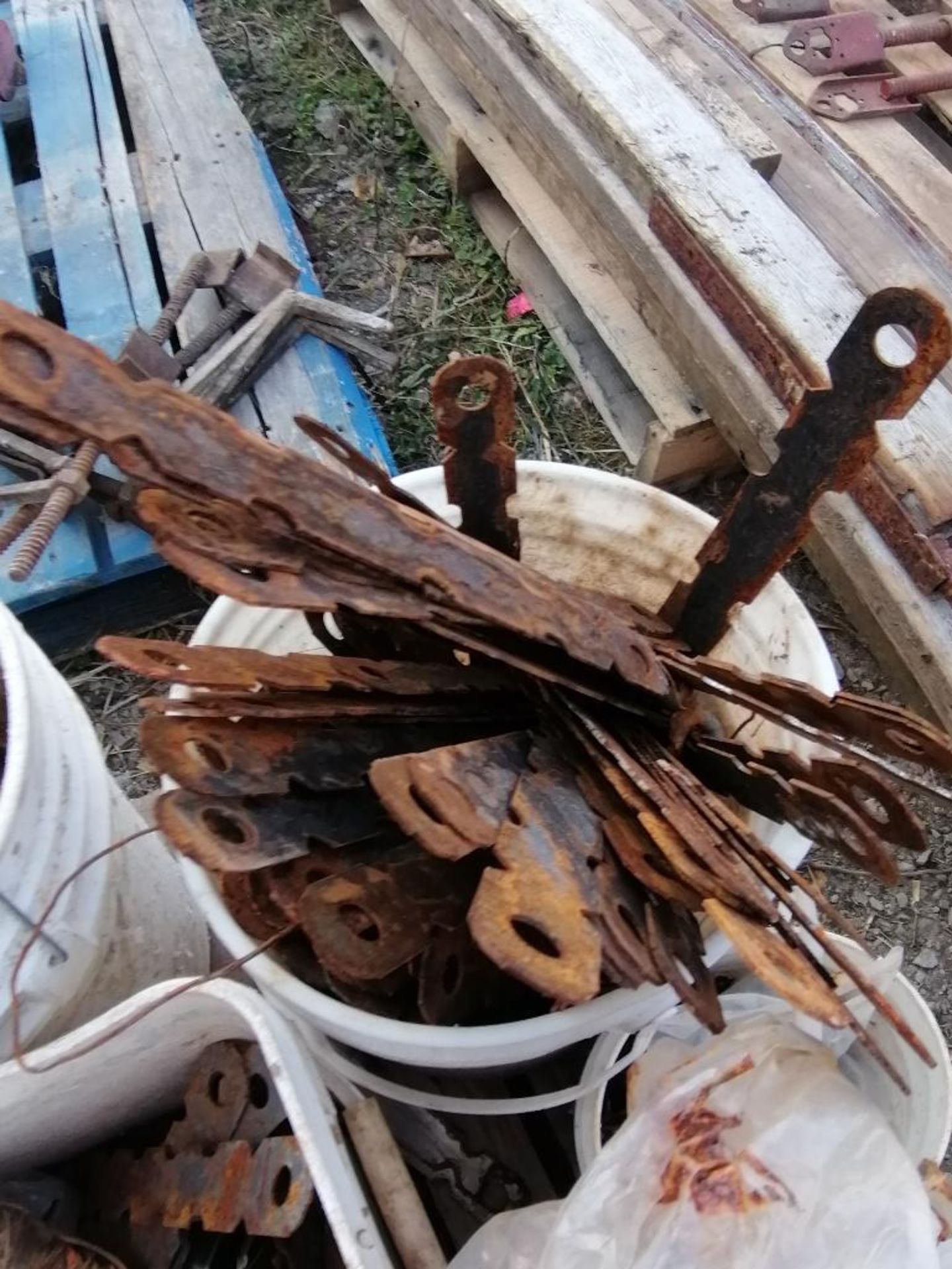 (9) Buckets of Whalers, Tie Down Wire & Flat Wall Ties. Located in Ixonia, WI - Image 9 of 14