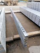 (10) 1" x 9' Western Elite Smooth Aluminum Concrete Forms 6-12 Hole Pattern. Located in Mt.