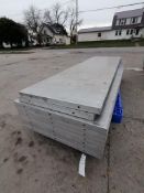 (7) 36" X 9' & (2) 30" X 9' NEW Badger Smooth Aluminum Concrete Forms 6-12 Hole Pattern. Located