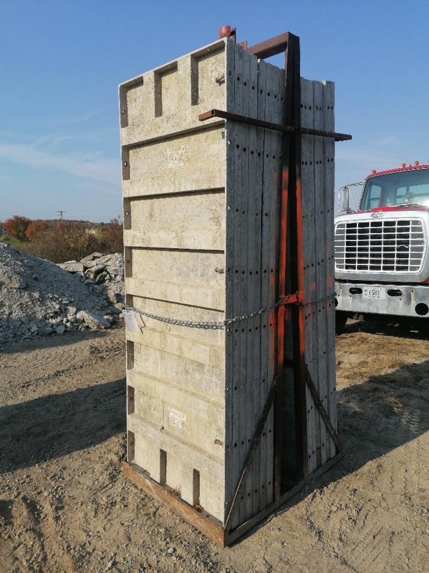 (16) 36" X 8' Precise Smooth Aluminum Concrete Forms 6-12 Hole Pattern with attached hardware, - Image 3 of 12