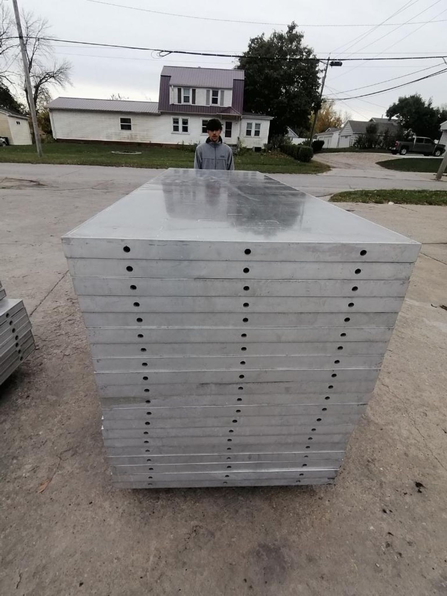 (20) 36" X 9' NEW Badger Smooth Aluminum Concrete Forms 6-12 Hole Pattern. Located in Mt. - Image 5 of 8