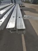 (6) 1" x 9' NEW Badger Smooth Aluminum Concrete Forms 6-12 Hole Pattern. Located in Mt. Pleasant,