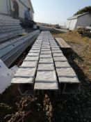 (6) 4" x 4" x 9' ISC Precise Textured Brick Aluminum Concrete Forms, 6-12 Hole Pattern. Located in