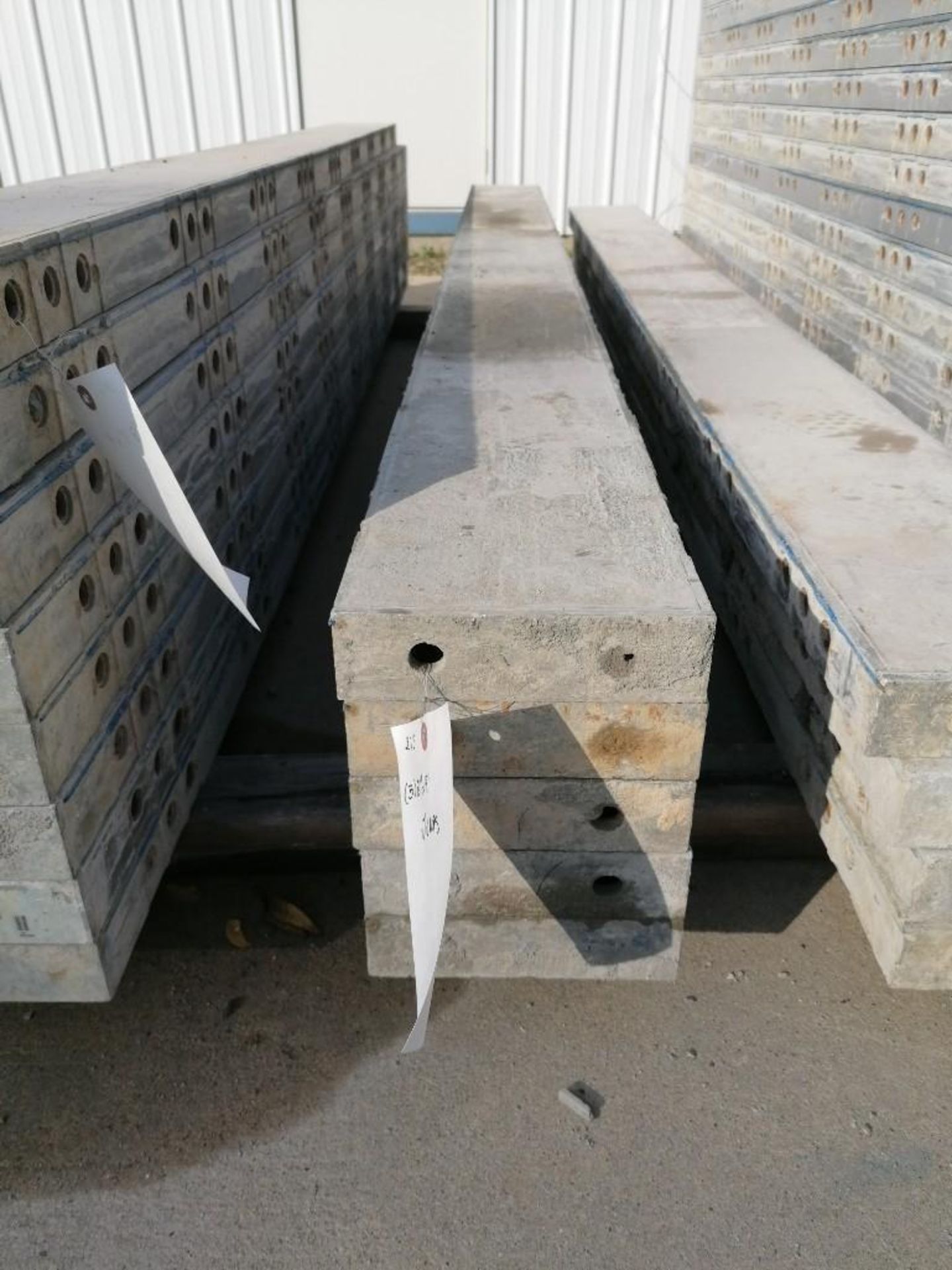(5) 8" x 9' Jumps Western Elite Smooth Aluminum Concrete Forms 6-12 Hole Pattern. Located in Mt.
