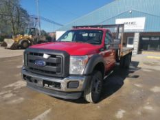 2014 Ford F550 4 x 4 Flat Bed Truck, VIN #1FDUF5HT4EEB22894, 141,305 Miles, 6.7L Power Stroke Diesel