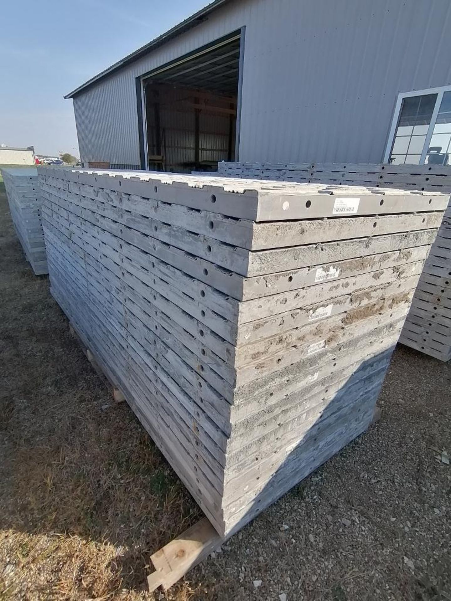(19) 36" x 9' Precise Textured Brick Aluminum Concrete Forms 6-12 Hole Pattern. Located in Woodbine, - Image 3 of 7