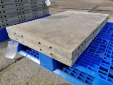 (2) 28" x 4' Western Elite Smooth Aluminum Concrete Forms 6-12 Hole Pattern. Located in Mt.