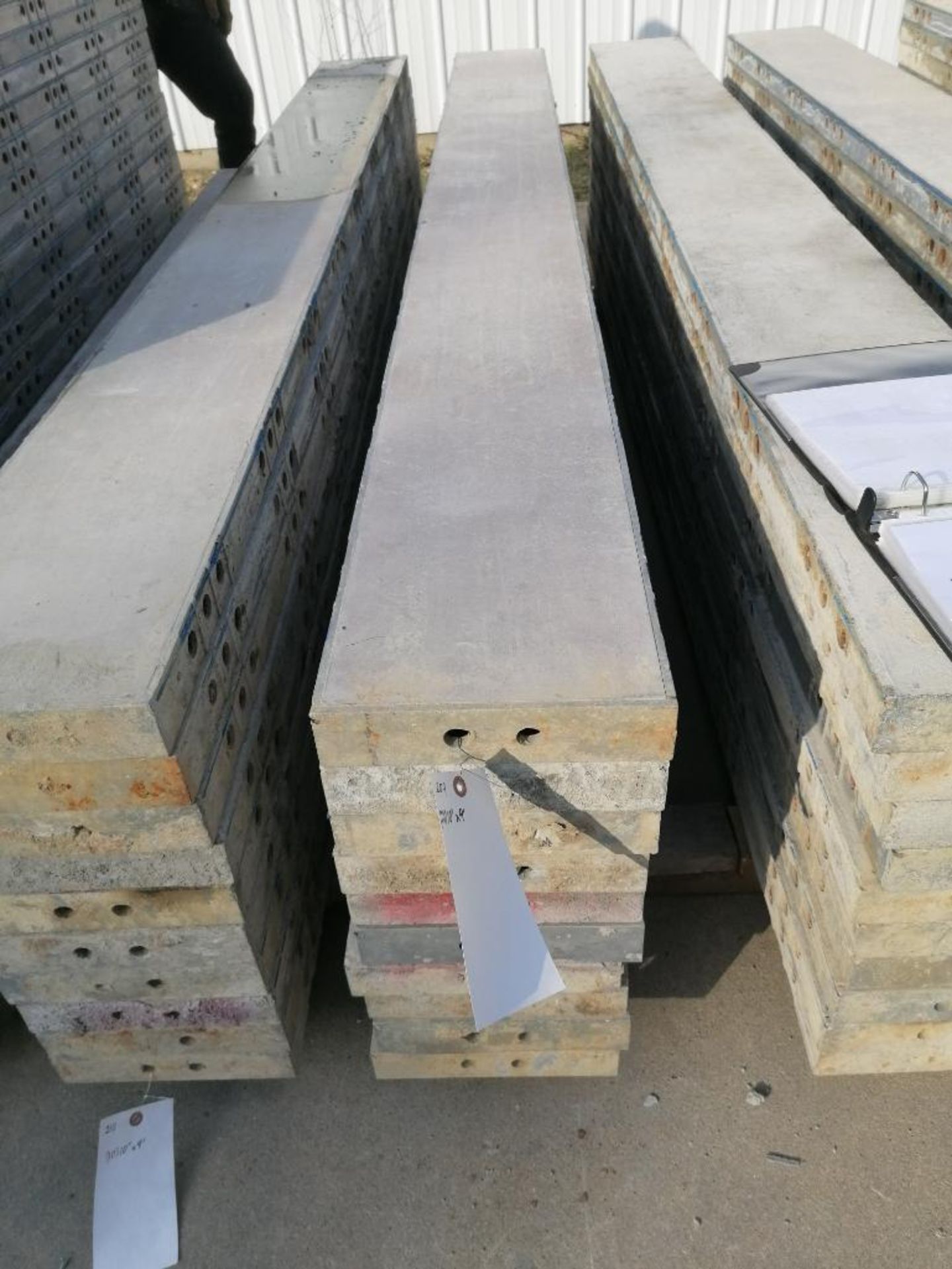 (10) 10" x 9' Western Elite Smooth Aluminum Concrete Forms 6-12 Hole Pattern. Located in Mt.