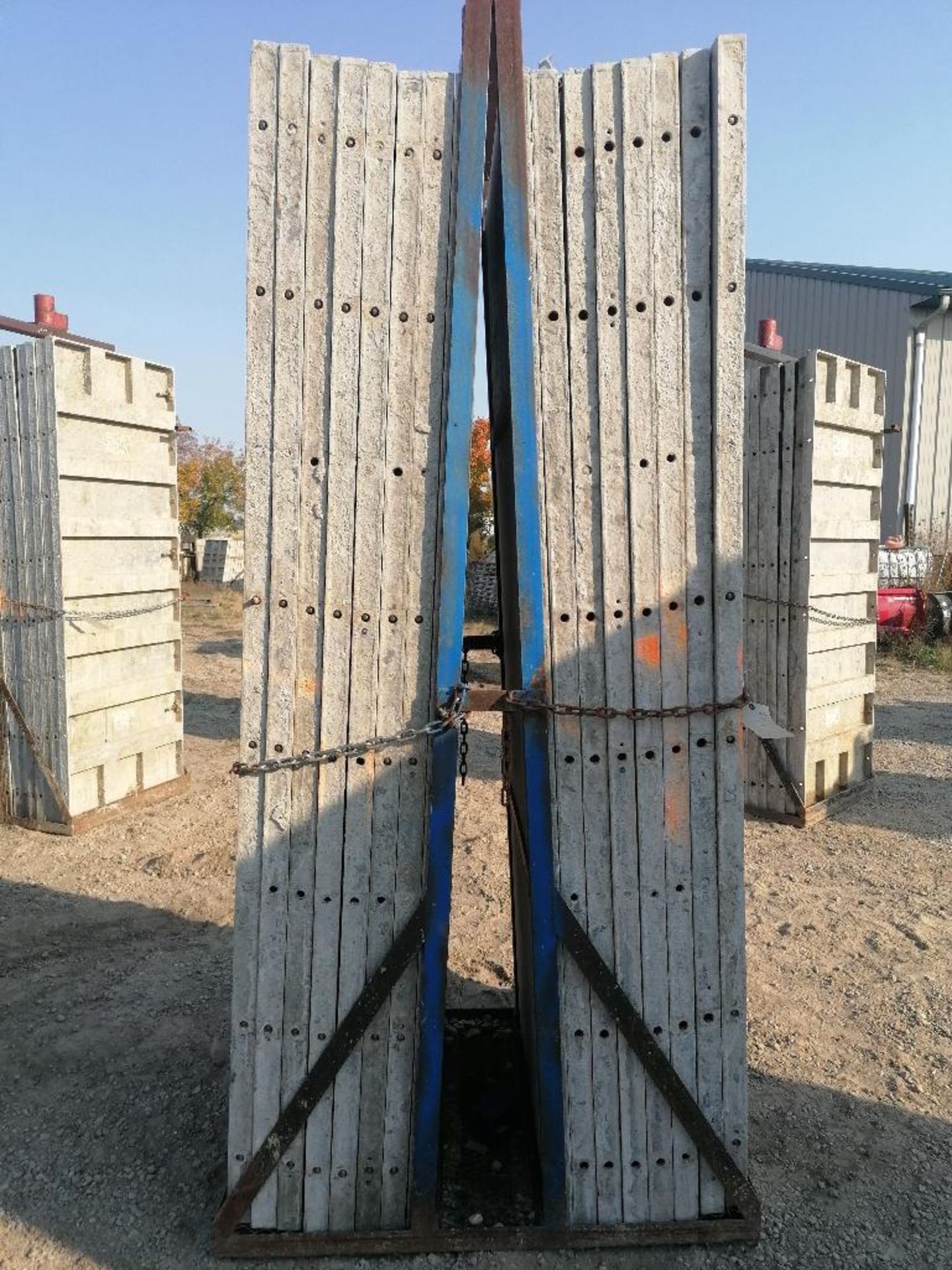 (16) 36" X 8' Precise Smooth Aluminum Concrete Forms 6-12 Hole Pattern with attached hardware, - Image 10 of 13