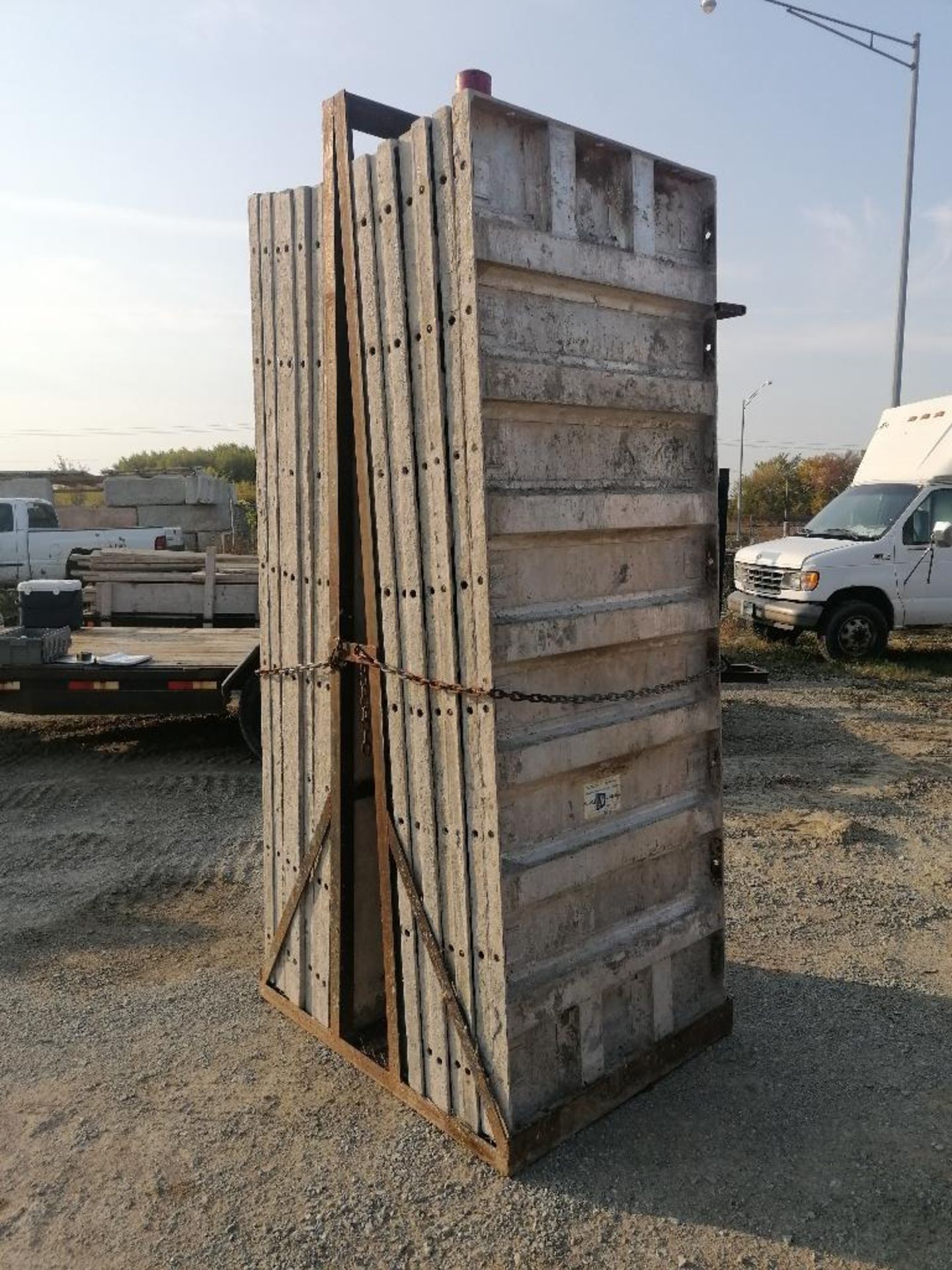 (16) 36" x 8' Smooth Aluminum Concrete Forms 6-12 Hole Pattern, Bell Basket included. Located in - Image 2 of 10