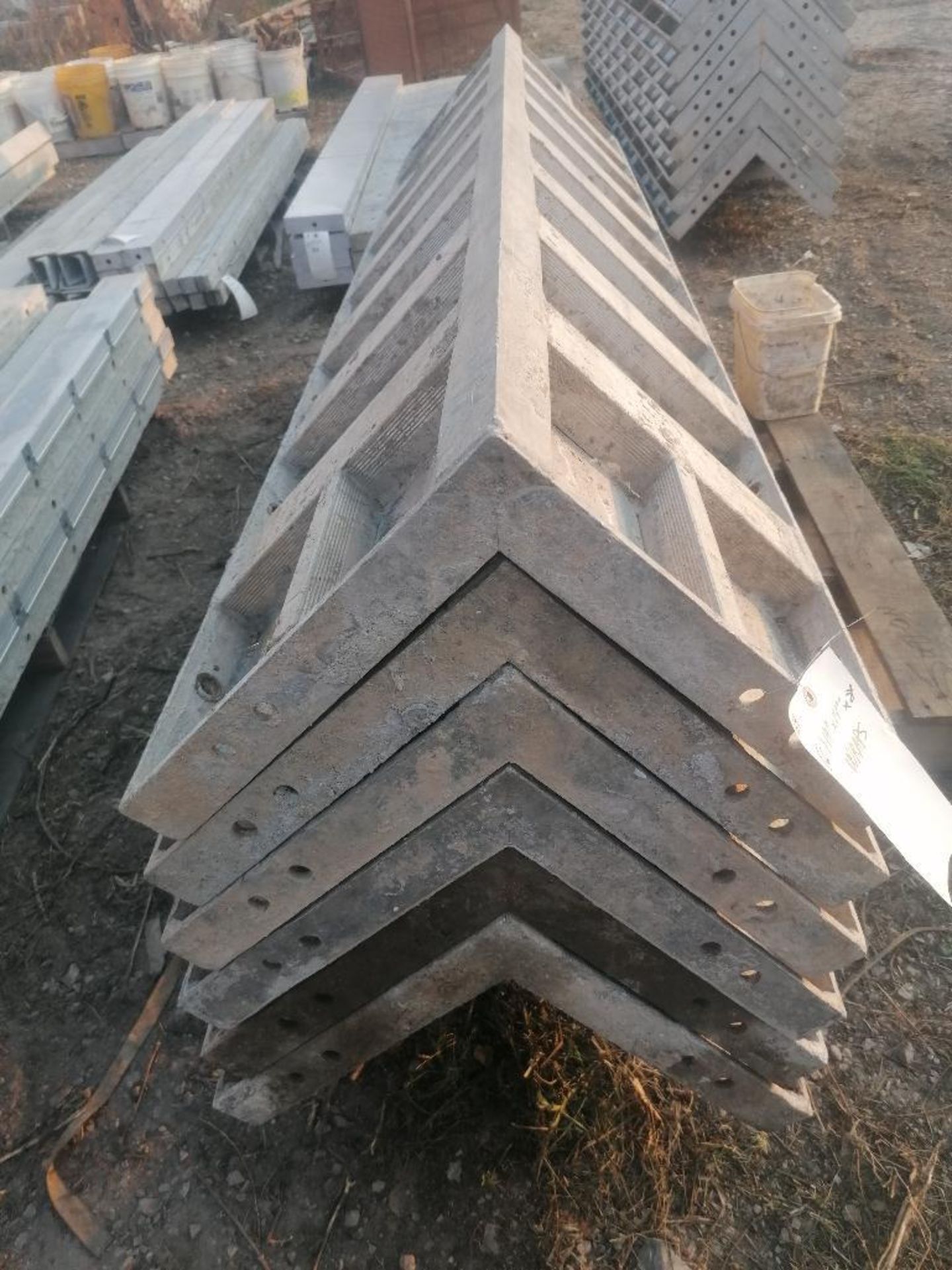 (6) 14" x 14" x 8' Wraps Smooth Aluminum Concrete Forms 6-12 Hole Pattern, Located in Ixonia, WI
