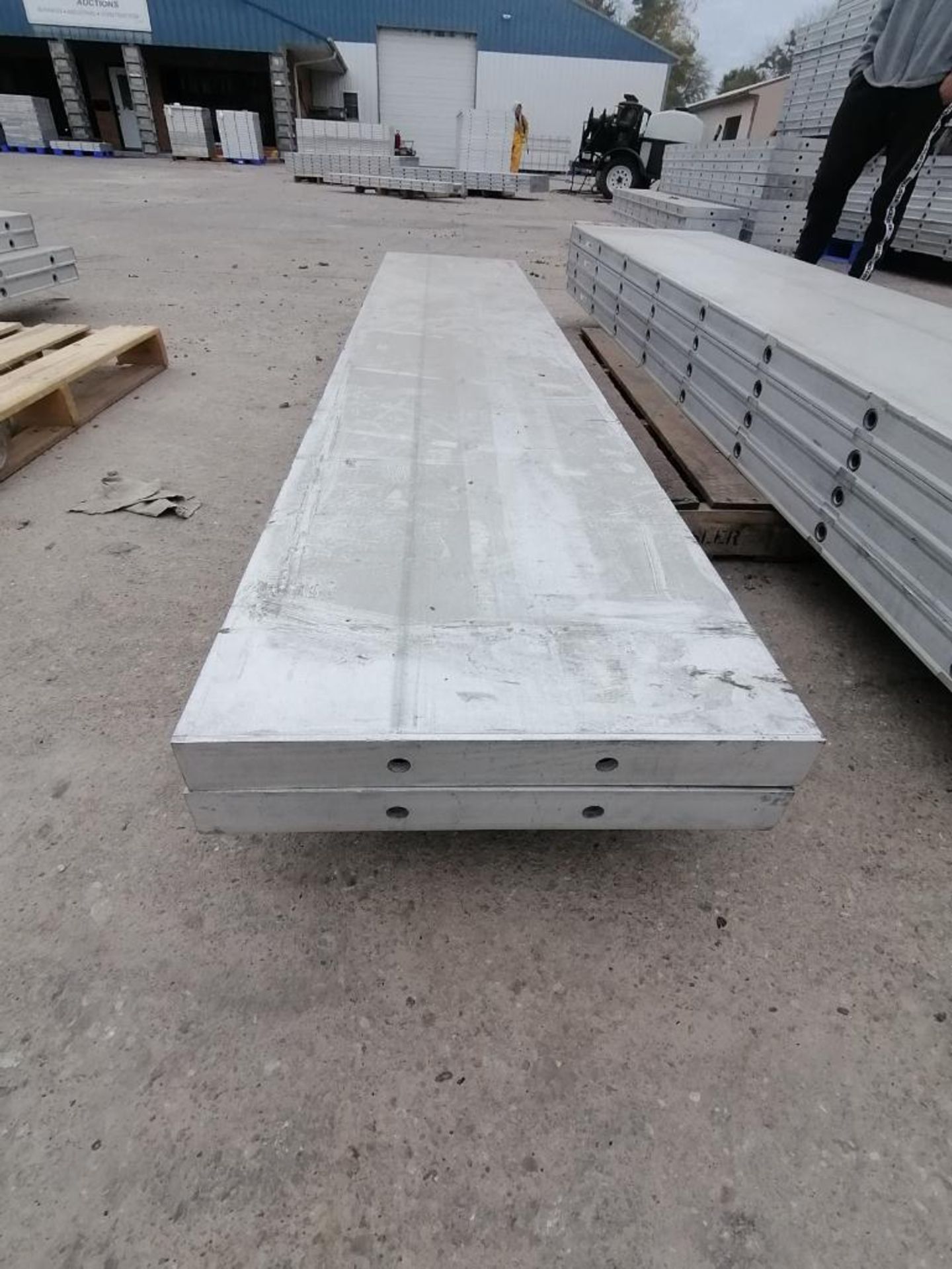 (2) 18" X 8' NEW Badger Smooth Aluminum Concrete Forms 6-12 Hole Pattern. Located in Mt. Pleasant, - Image 2 of 4