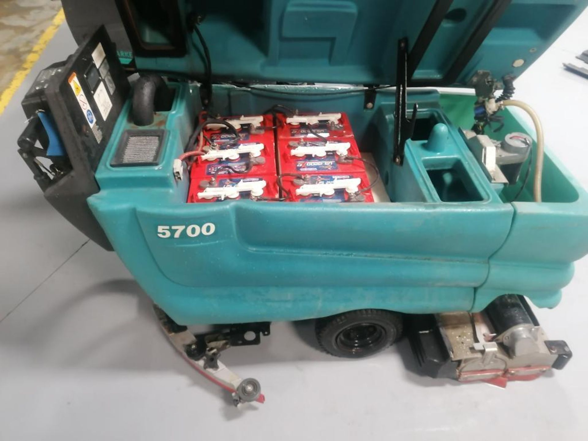Tennant 5700 Floor Scrubber, Serial #15394, 36 V. Located in Mt. Pleasant, IA. - Image 13 of 16
