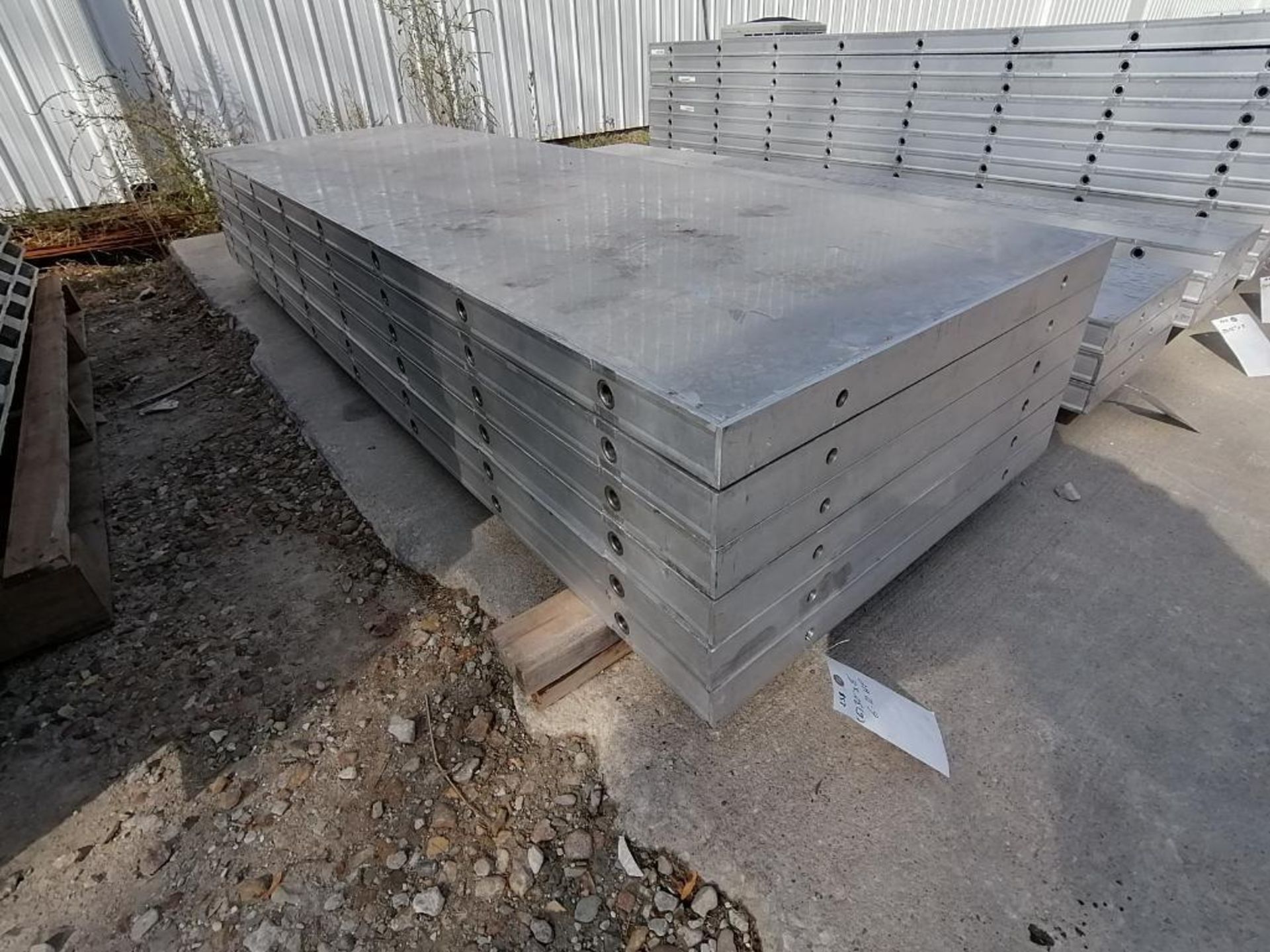 (6) 30" x 8' NEW Badger Smooth Aluminum Concrete Forms 6-12 Hole Pattern. Located in Mt. Pleasant,