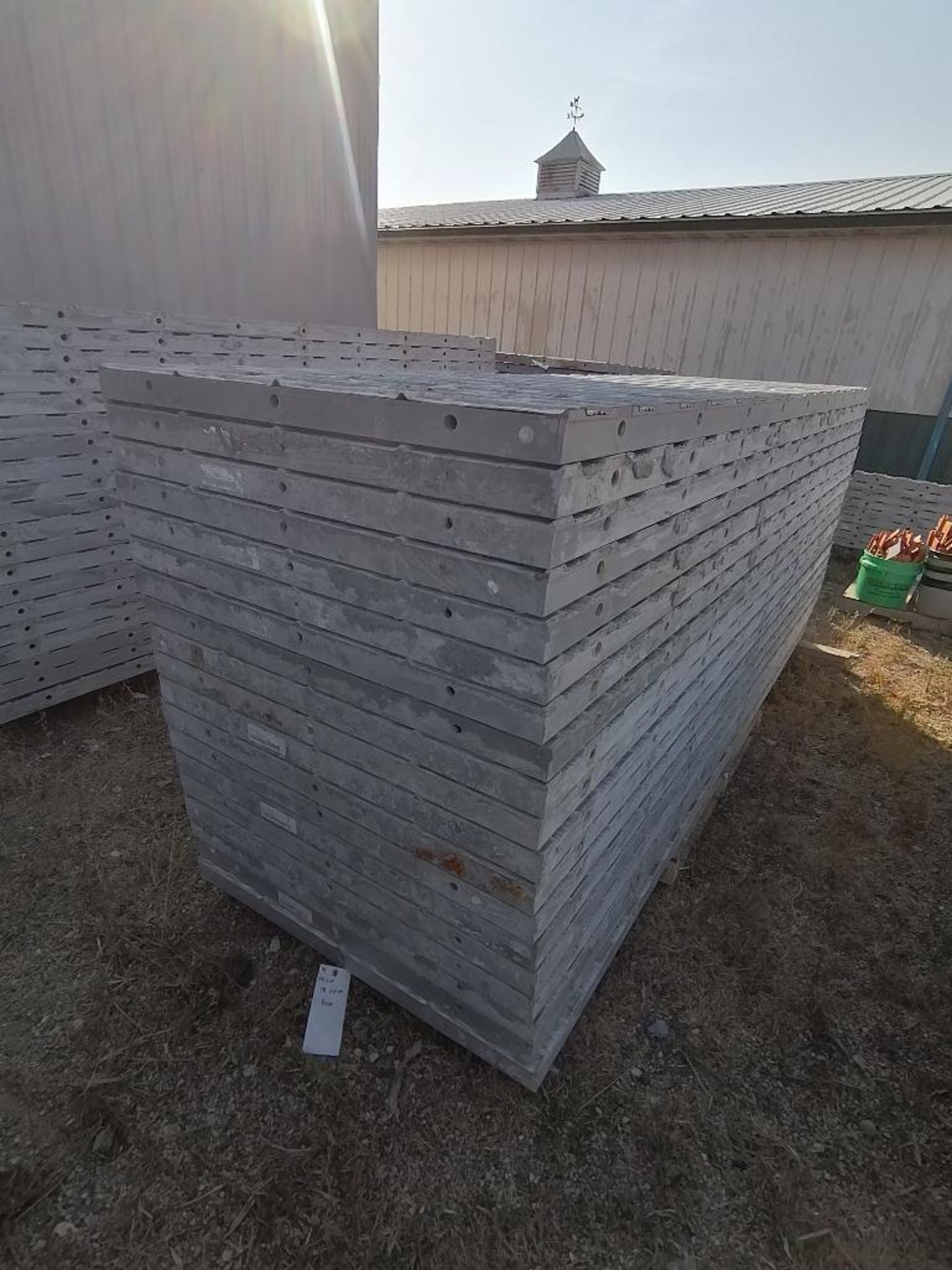 (19) 36" x 9' Precise Textured Brick Aluminum Concrete Forms 6-12 Hole Pattern. Located in Woodbine, - Image 2 of 7