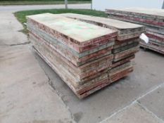 (26) 24" x 8' Damaged Ellis Steel Ply Forms. Located in Mt. Pleasant, IA