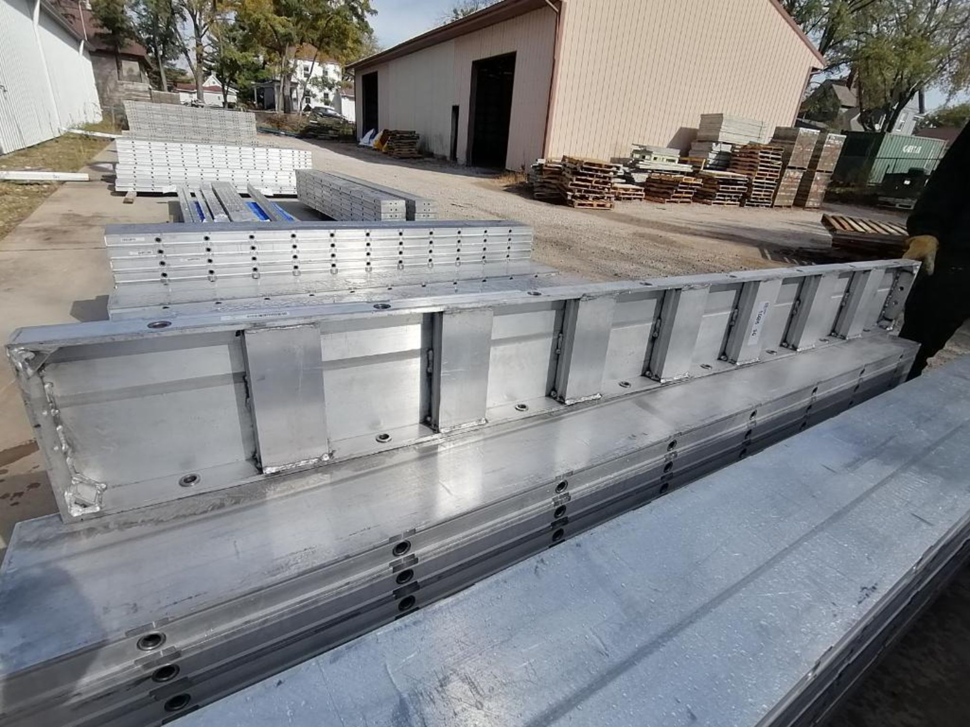 (10) 10" x 8' NEW Badger Smooth Aluminum Concrete Forms 6-12 Hole Pattern. Located in Mt. - Image 3 of 3