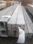 (8) 4" x 9' Smooth Aluminum Concrete Forms 6-12 Hole Pattern. Located in Ixonia, WI