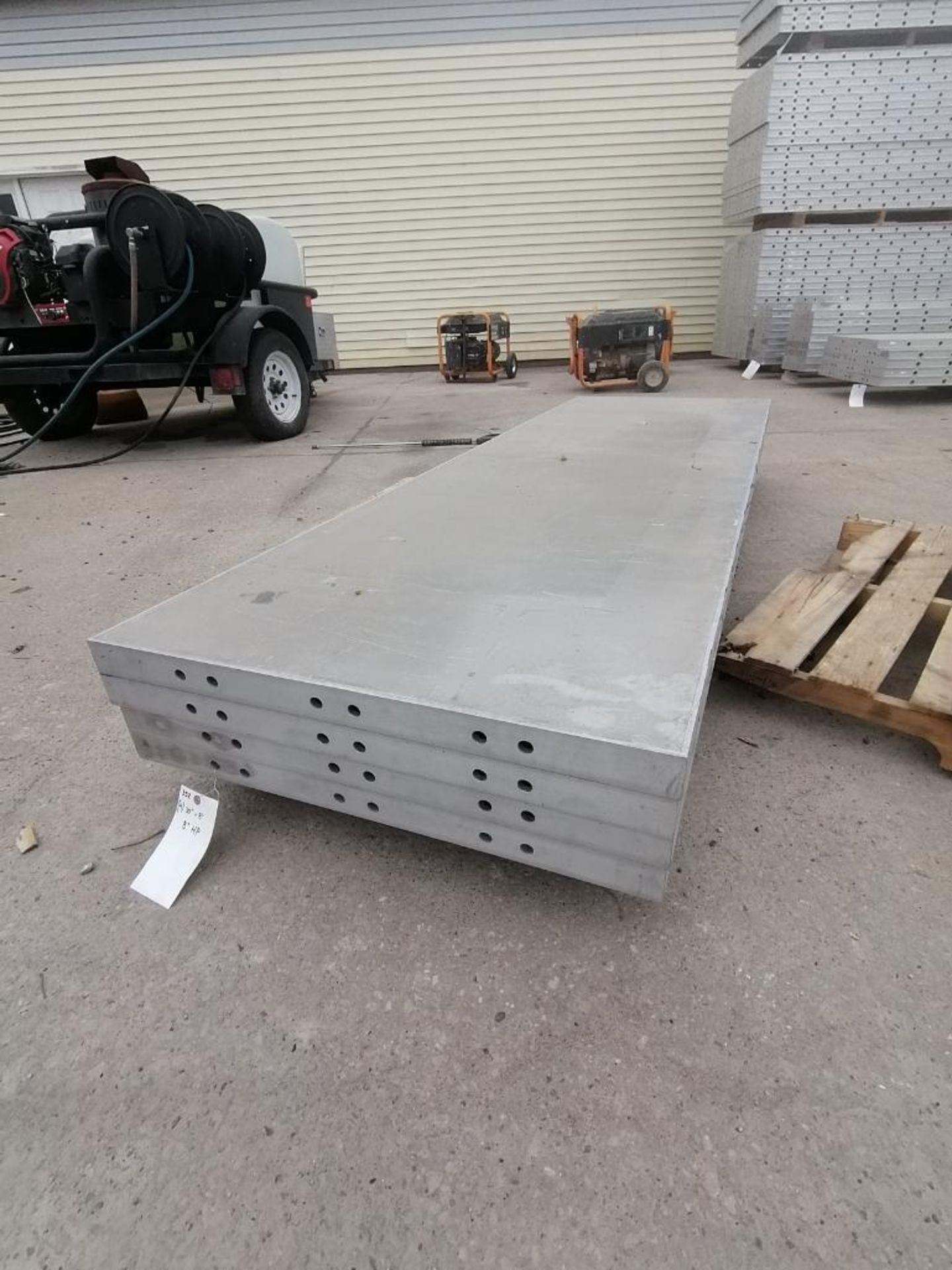 (4) 30" X 8' NEW Badger Smooth Aluminum Concrete Forms 8" Hole Pattern. Located in Mt. Pleasant,