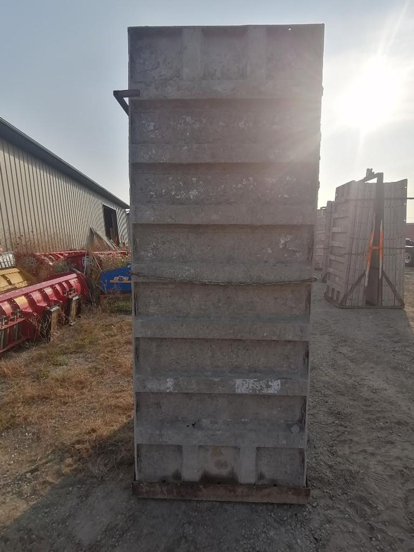 (16) 36" x 8' Smooth Aluminum Concrete Forms 6-12 Hole Pattern, Bell Basket included. Located in - Image 5 of 9