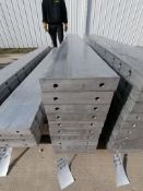 (10) 10" x 9' NEW Badger Smooth Aluminum Concrete Forms 8" Hole Pattern. Located in Mt. Pleasant,