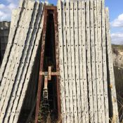 (20) 36" x 8' Textured Brick Aluminum Concrete Forms 6-12 Hole Pattern. Located in Lebanon, IN.