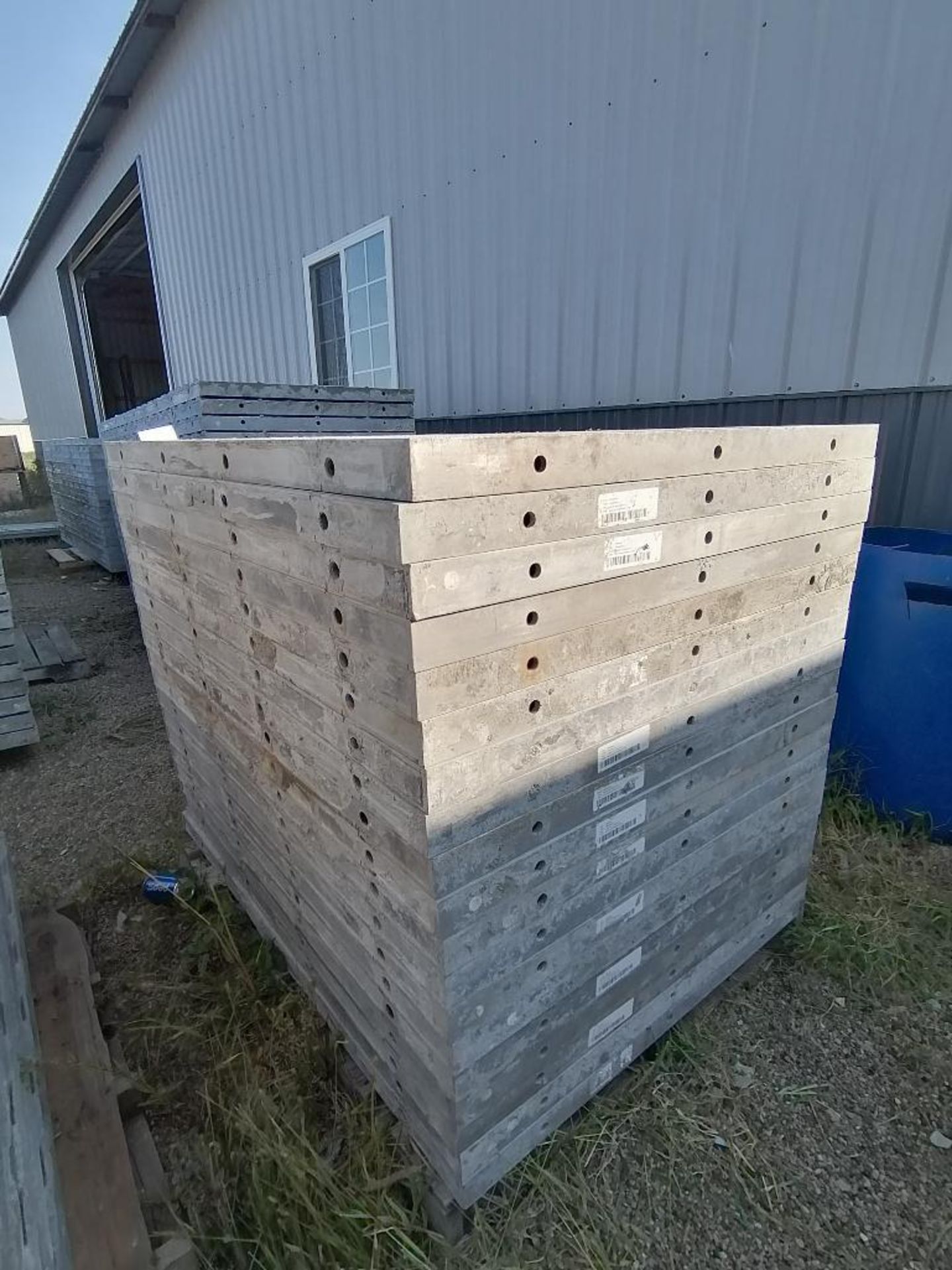 (19) 36" x 4' Precise Smooth Aluminum Concrete Forms, 6-12 Hole Pattern. Located in Woodbine, IA - Image 3 of 7