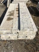 (6) 20" x 9', (4) 14" x 9' & (12) 10" x 9' Textured Brick Aluminum Concrete Forms 6-12 Hole