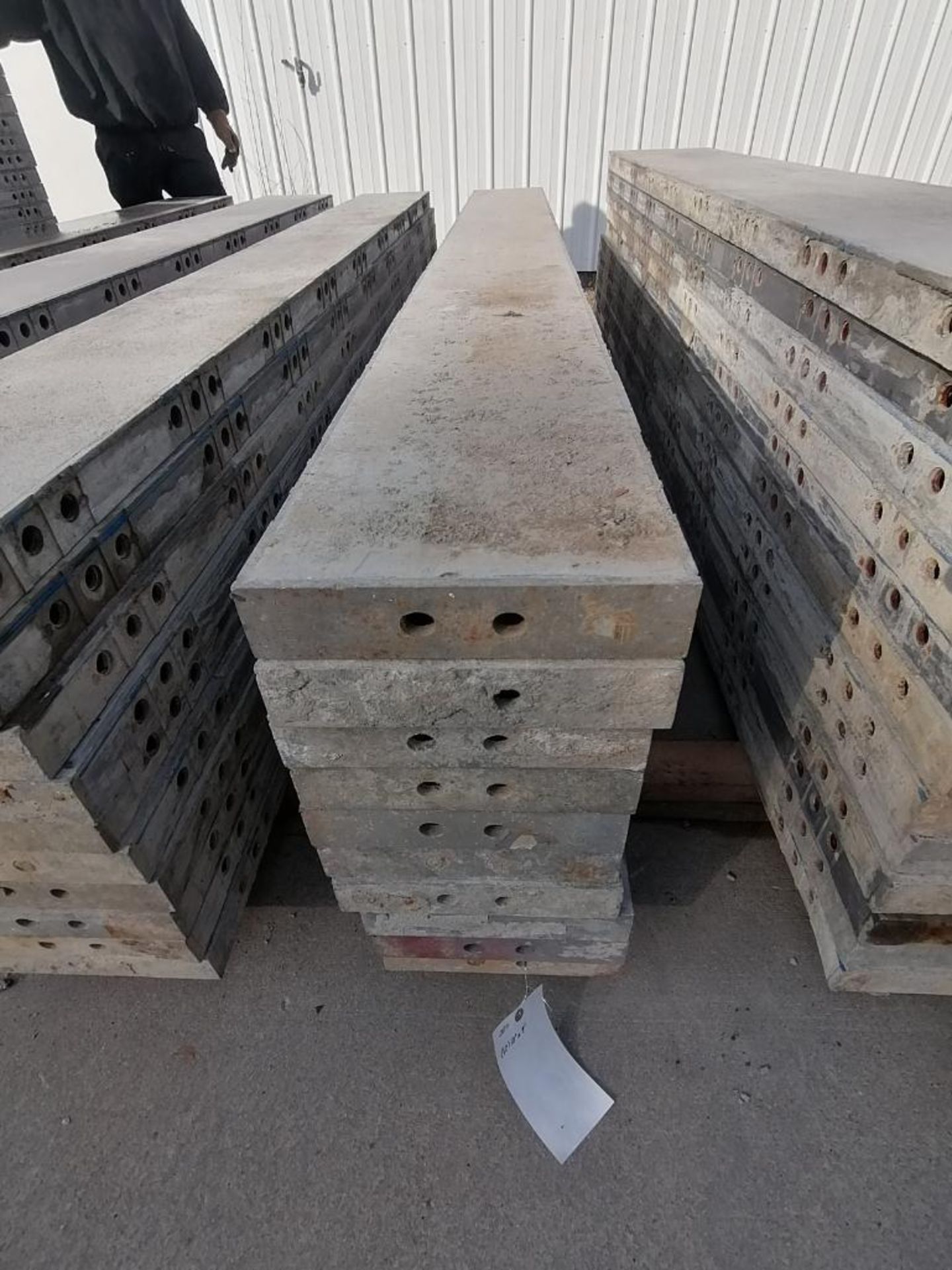 (10) 10" x 9' Western Elite Smooth Aluminum Concrete Forms 6-12 Hole Pattern. Located in Mt.