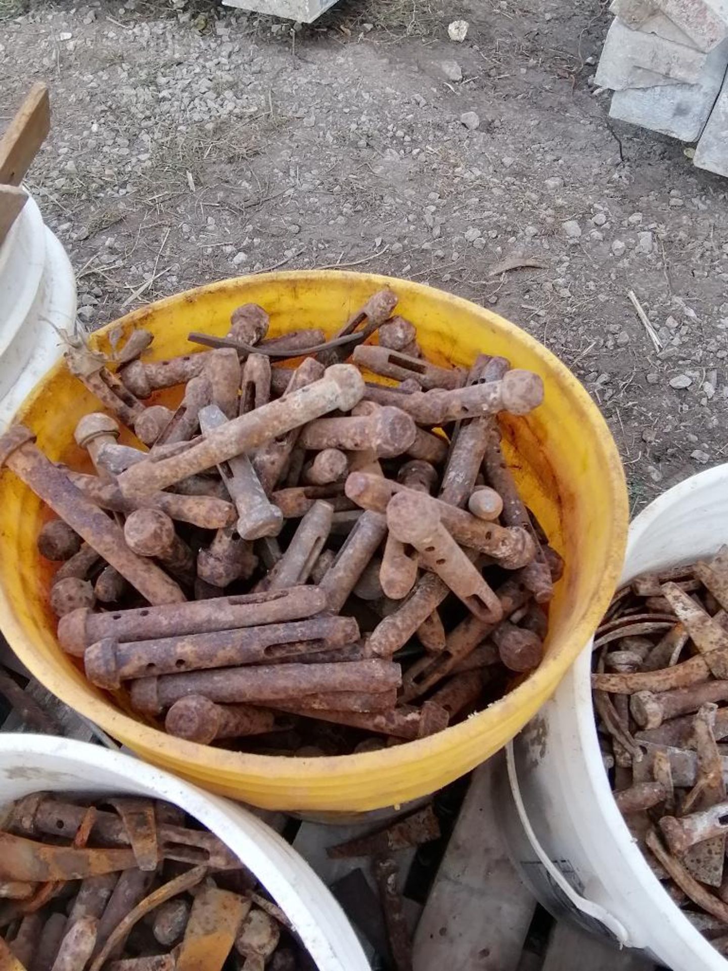 (12) Buckets of Pins & Wedges. Located in Ixonia, WI - Image 11 of 15