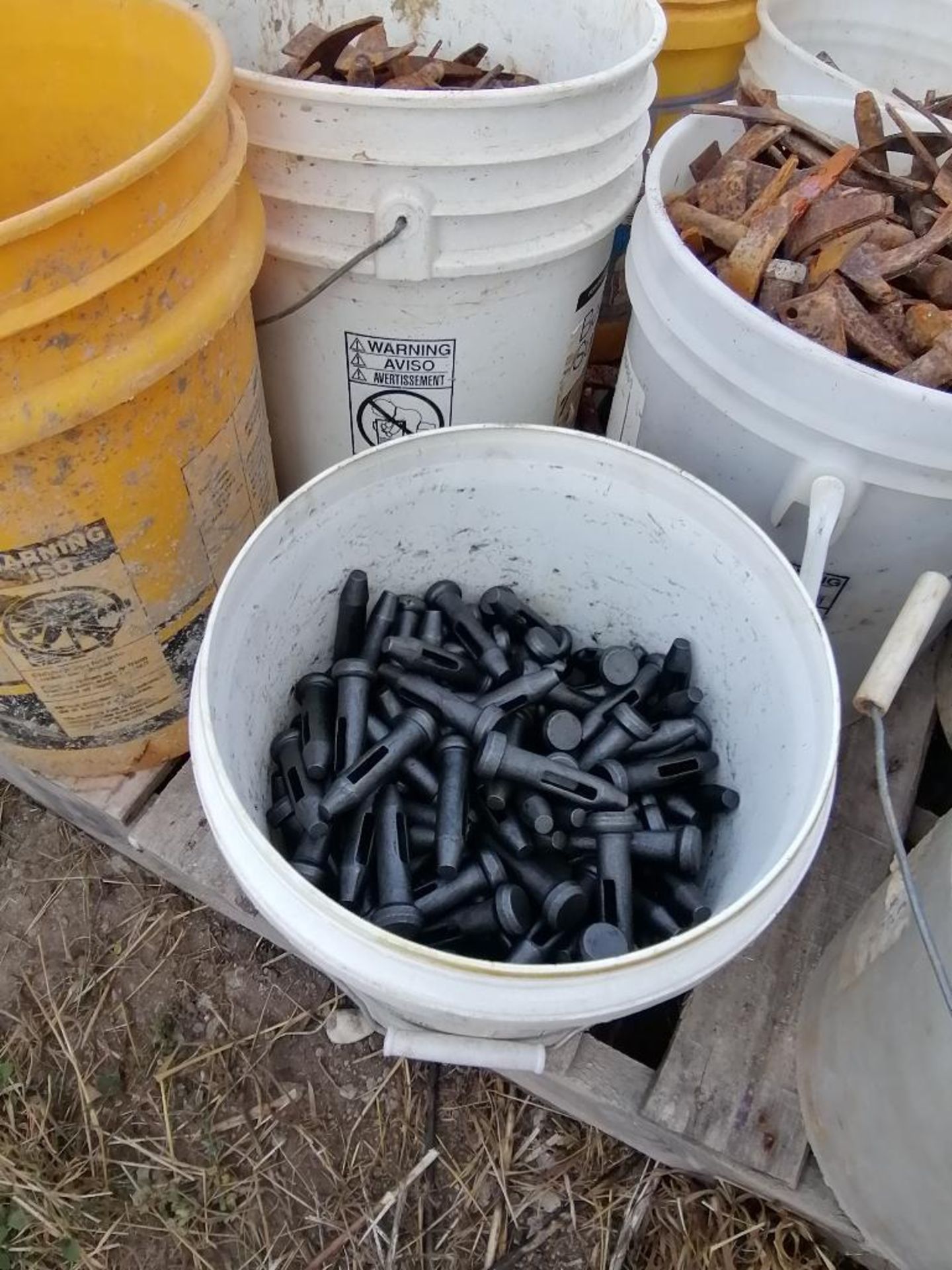 (12) Buckets of Pins & Wedges. Located in Ixonia, WI - Image 4 of 15