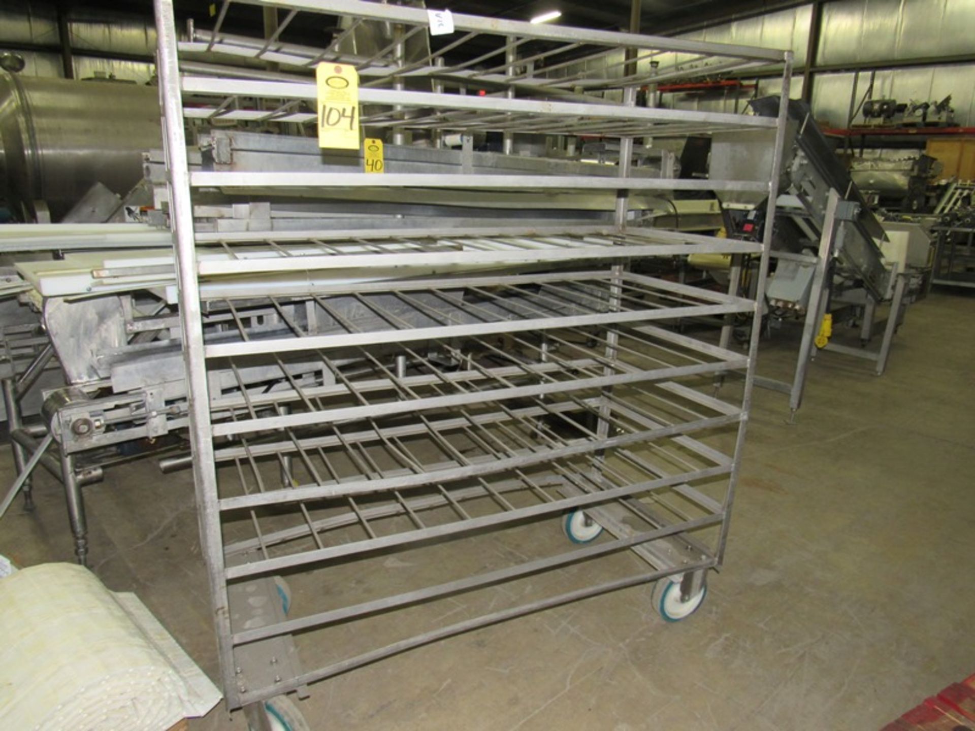 Stainless Steel Portable Rack, 28" W X 5' L X 68" T;*** All Funds Must Be Received By Friday,