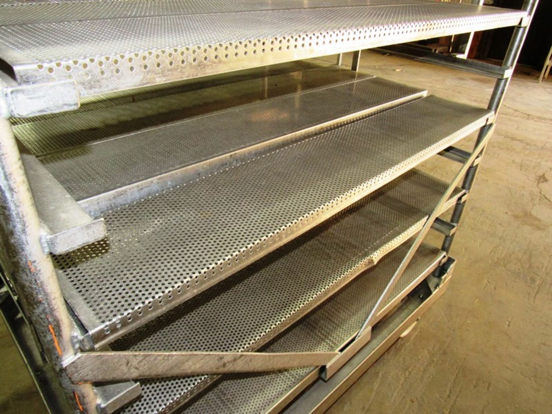 Stainless Steel Portable Racks, 43" W X 49" L X 61" T, 9 shelves, spaced 4 1/2" apart, 8" W X 48" - Image 3 of 5